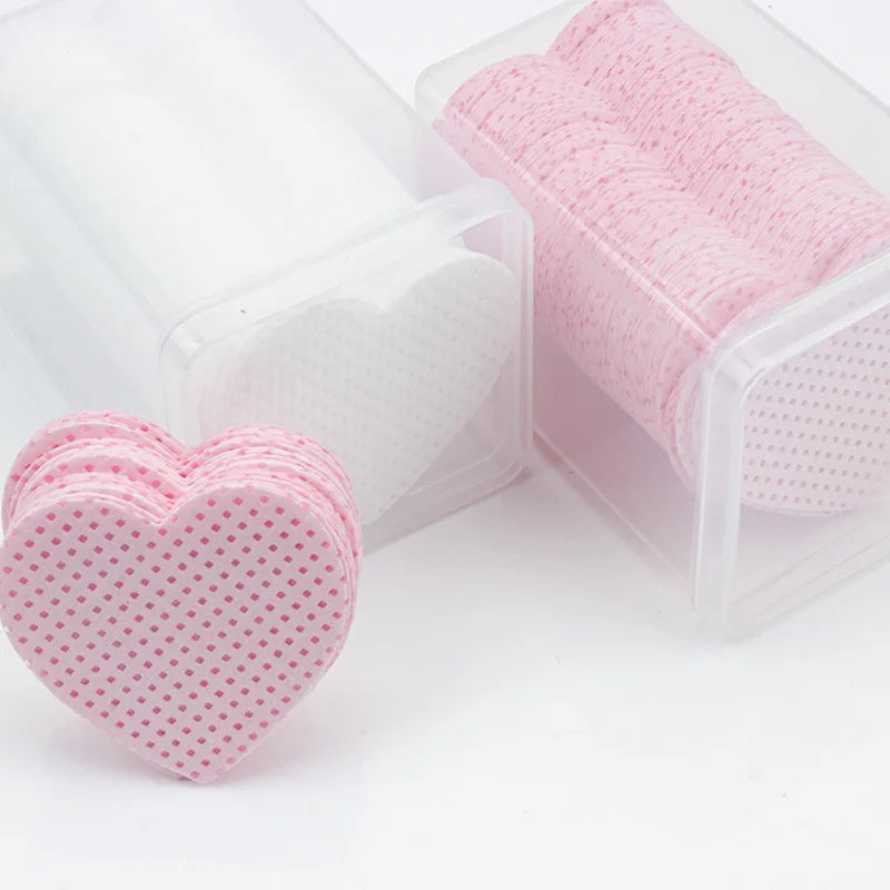200Pcs/box Cosmetic Square Non-Woven Cotton Pad Eyelash Extension Glue Remover Cleansing Cotton Sheet