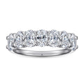 Unique Designed Multi-oval Stone Heart-shaped Claw 925 Sterling Silver Ring for Women Engagement
