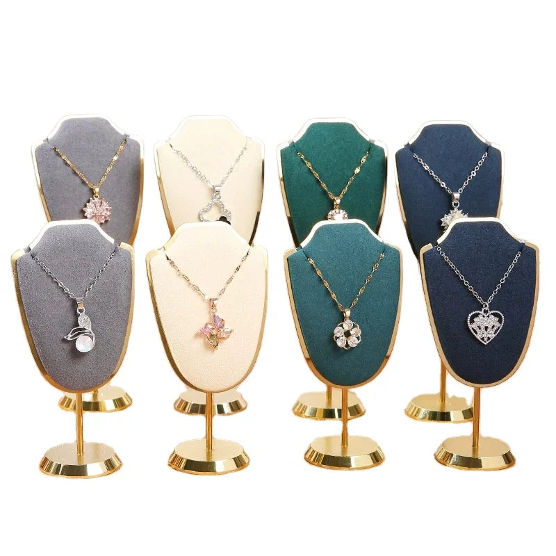 Fashion New Design Metal Pendant Display Props Custom Made Vertical Necklace Jewelry showcase Display Stand