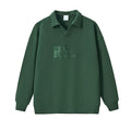 Custom Fleece Vintage Heavy Weight Turn-down Collar Polo Unisex Men's Hoodies Sweatshirt