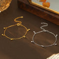 Summer New 925 Sterling Silver Small Ball Long Tassel Bracelet Gold Plated Simplicity Bracelet Jewelry for Women Girls
