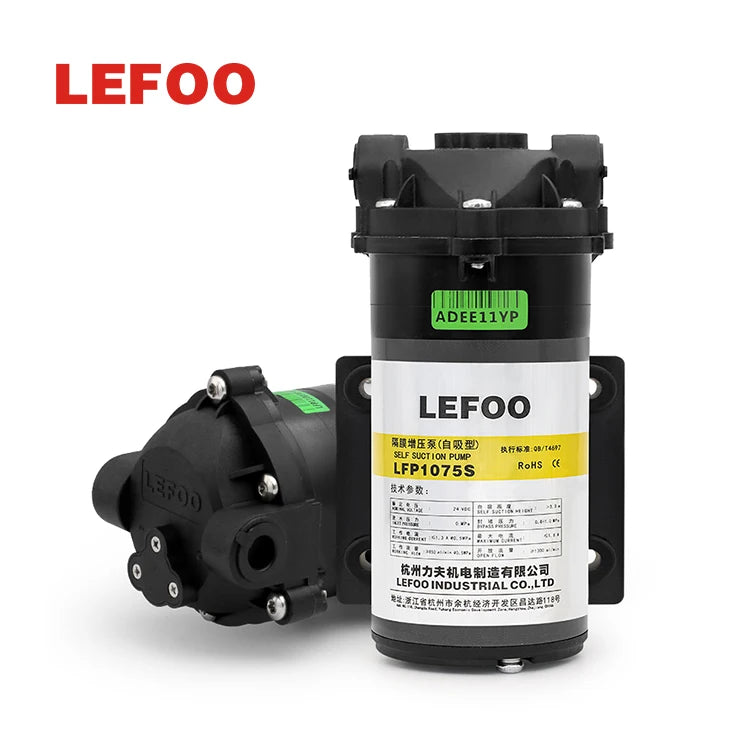 LEFOO Self-priming 75G RO Diaphragm Booster Pump for Water Purifier Booster Pump for Reverse Osmosis 75 Gpd