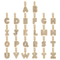 Cubic Zirconia Bubble Alphabet A-Z Necklace Puffy Name Balloon Initial Necklace for Women 18K Gold Plated Jewelry Hiphop Pendant