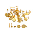 Flat Bar Jewelry Making DIY Findings Back Stud 14K Gold Plated 18K Gold Plated Hypoallergenic Stainless Steel Earring Posts