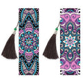 Wholesale 2-Piece Set 5d Diamond Painting Bookmark DIY Crystal Diamond Leather Tassel Diamond Art Bookmark Kit