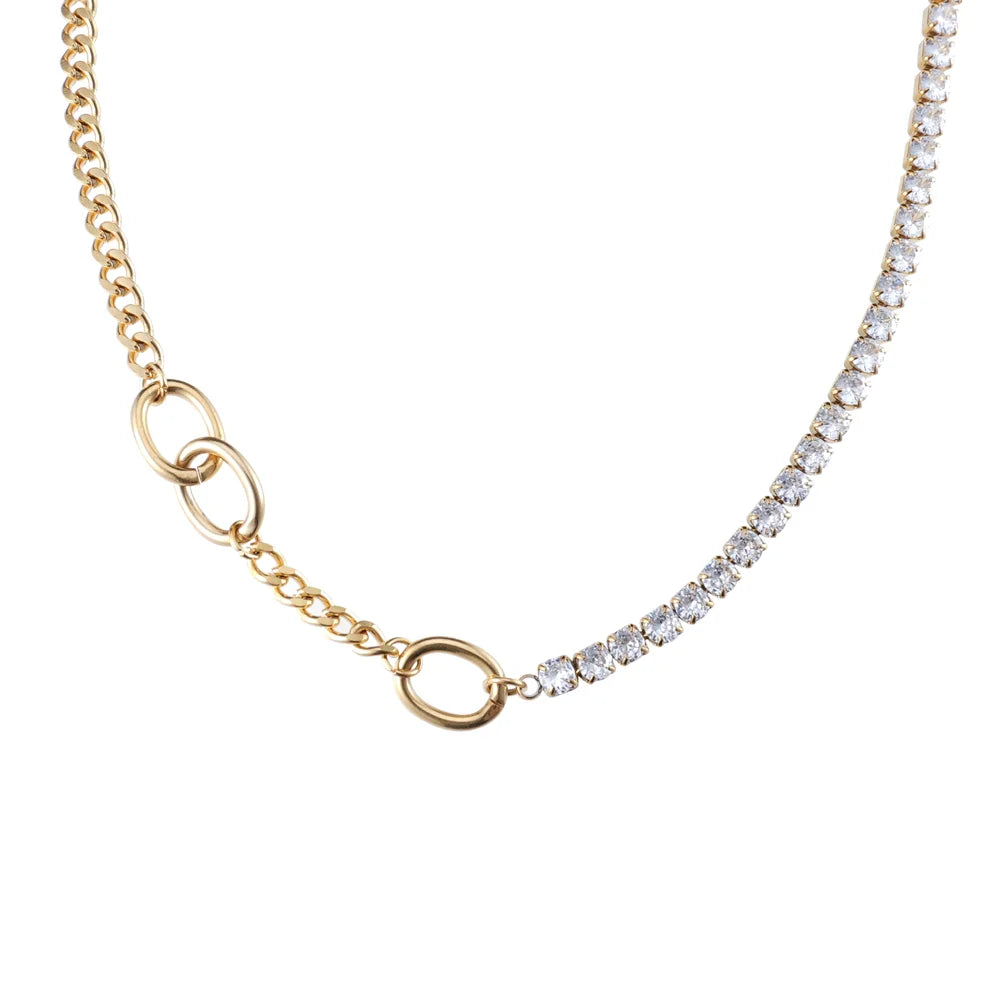 18k Real Gold Plated Twisted Rope Chain Necklace Stainless Steel Chain Choker Necklace Men Women Chains