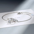 Elegant Hoop and Ring S925 Sterling Silver Bracelet for Woman