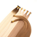 100% Human Hair One Donor Cuticle Aligned Double Drawn Hand Tied Weft Russian Hair Balayage Genius Weft Hair Extensions