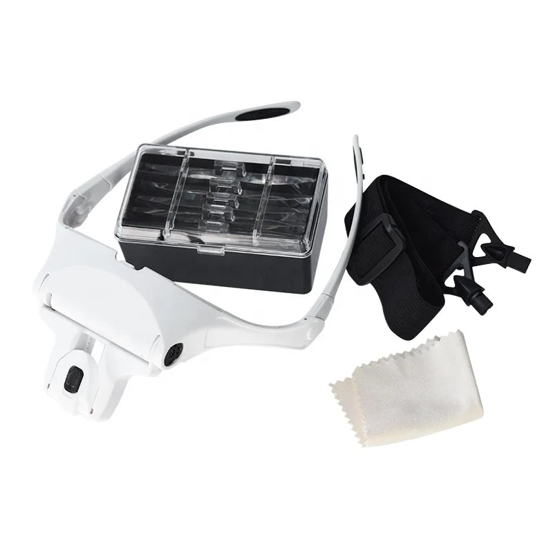 Song Lashes Magnifying Glass With 5 Lenses 1X -3.5X Head  Magnifier Glasses for Eyelash Extension