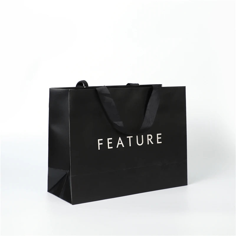 Excellent Quality Promotional Bag Pack Luxury Shopping Bag with Ribbon Handle