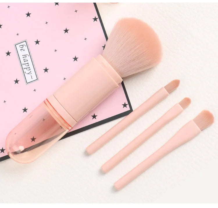 Gmagic 4 in 1 Portable Beauty Cosmetic Synthetic Hair Eyeshadow Makeup Brushes Eye Makeup Brush Set for Beauty