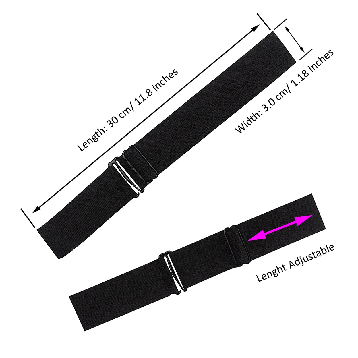 3.0*30 cm  Adjustable Nylon Wig Grip Black Elastic Band for Hair Wigs Making Net Lace Sewing Rubber Tools Accessories