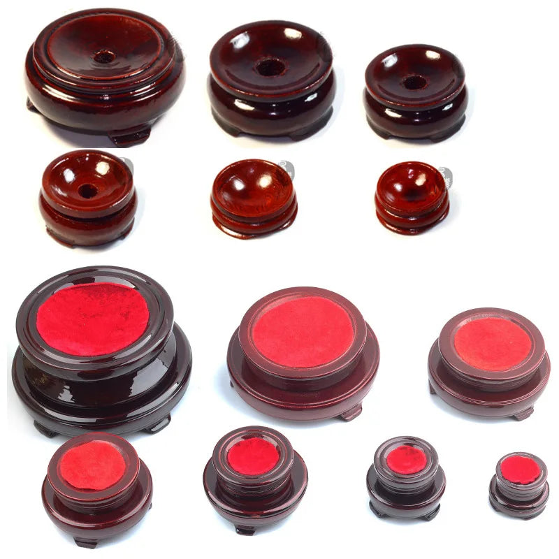 Crystal Ball Stand Accessories Round Ball Wooden for Home Decoration Eco-friendly Love Feng Shui Wood Gift Foldable Rubix 10pcs