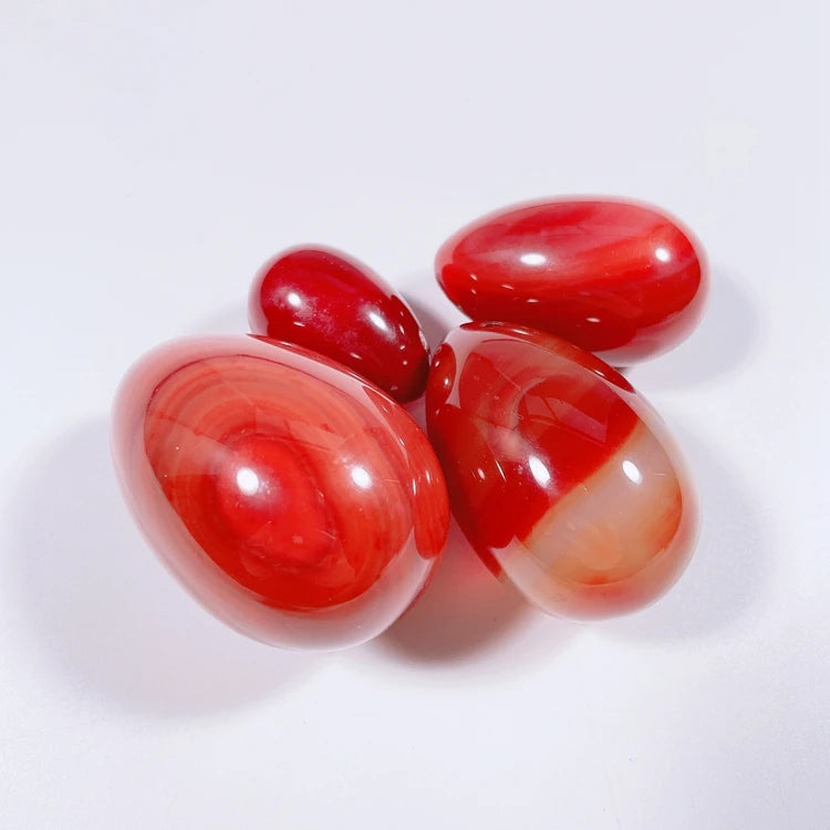 HY Red Agate Stone Natural Crystal Yoni Eggs Crystal Crafts