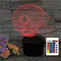 NFL Team Football Helmet Designs Led 3d Optical Lamp Wireress Rechargeable bluetooth Speaker Lamp with Remote
