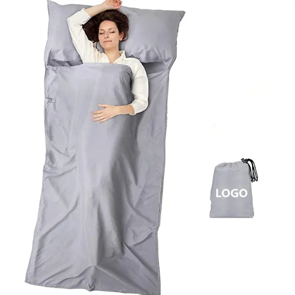Woqi Super Soft Camping Silk Sleeping Bag Liner Cotton Envelope Sleep Sheet for Traveling