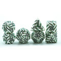 Factory Cheap Price Round Edge Metal Dice Set Silvery Handsome and Textured Gaming 7pcs Dice Set