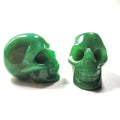 Huiying Cheap Price 2 Inch Hand Carving Natural Paperweight Stone Decorative Green Aventurine Jade Skulls Crafts