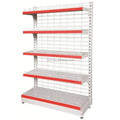 Single Side Wire Mesh Back Panel Gondola Supermarket Shelf