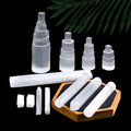 New Arrival Hand Carved White Selenite Tower Wand Spiritual Healing Lucky Crystals Mosaic Technique Fashion Trend Customizable