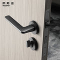 High Standard Modern Zinc Alloy Door Lock Handle Black Grey Wooden Interior Bedroom Door for Bedrooms