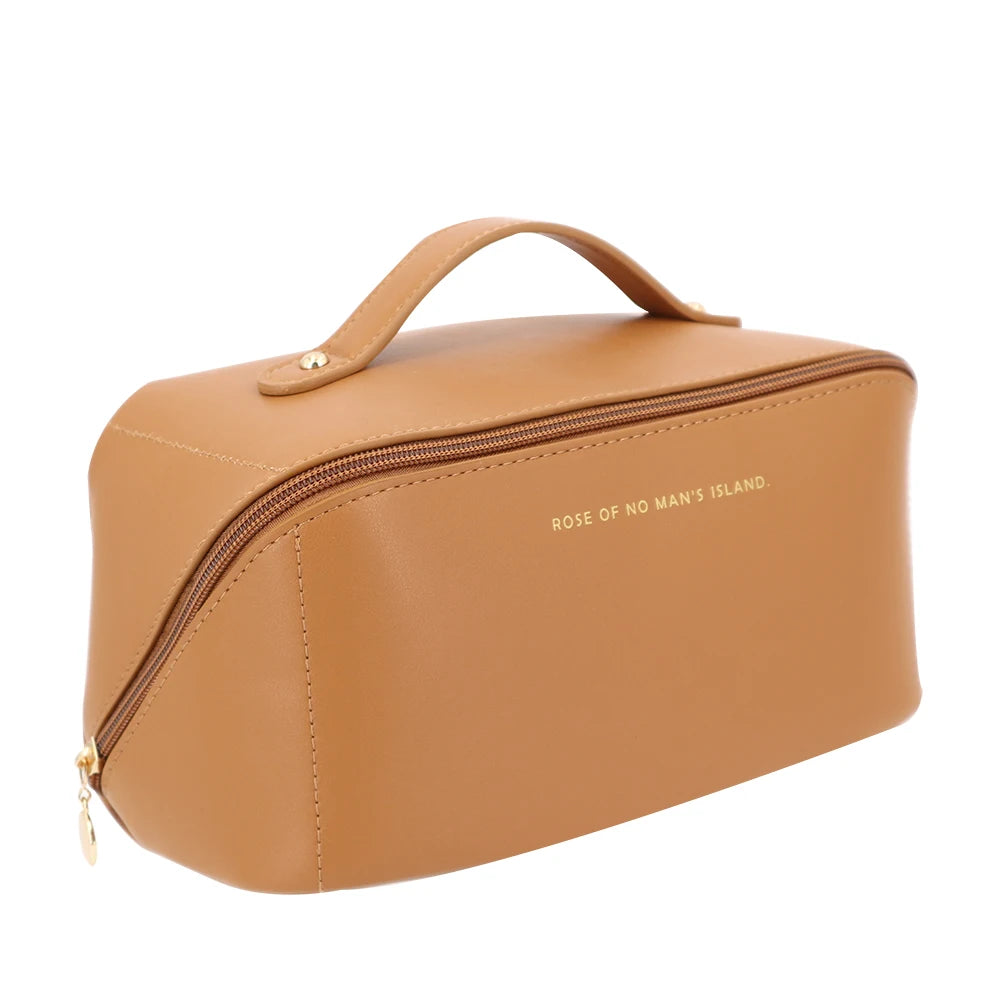 Waterproof Big Capacity Travel PU Toiletry Bag PU Leather Makeup Cosmetic Storage Bag for Women