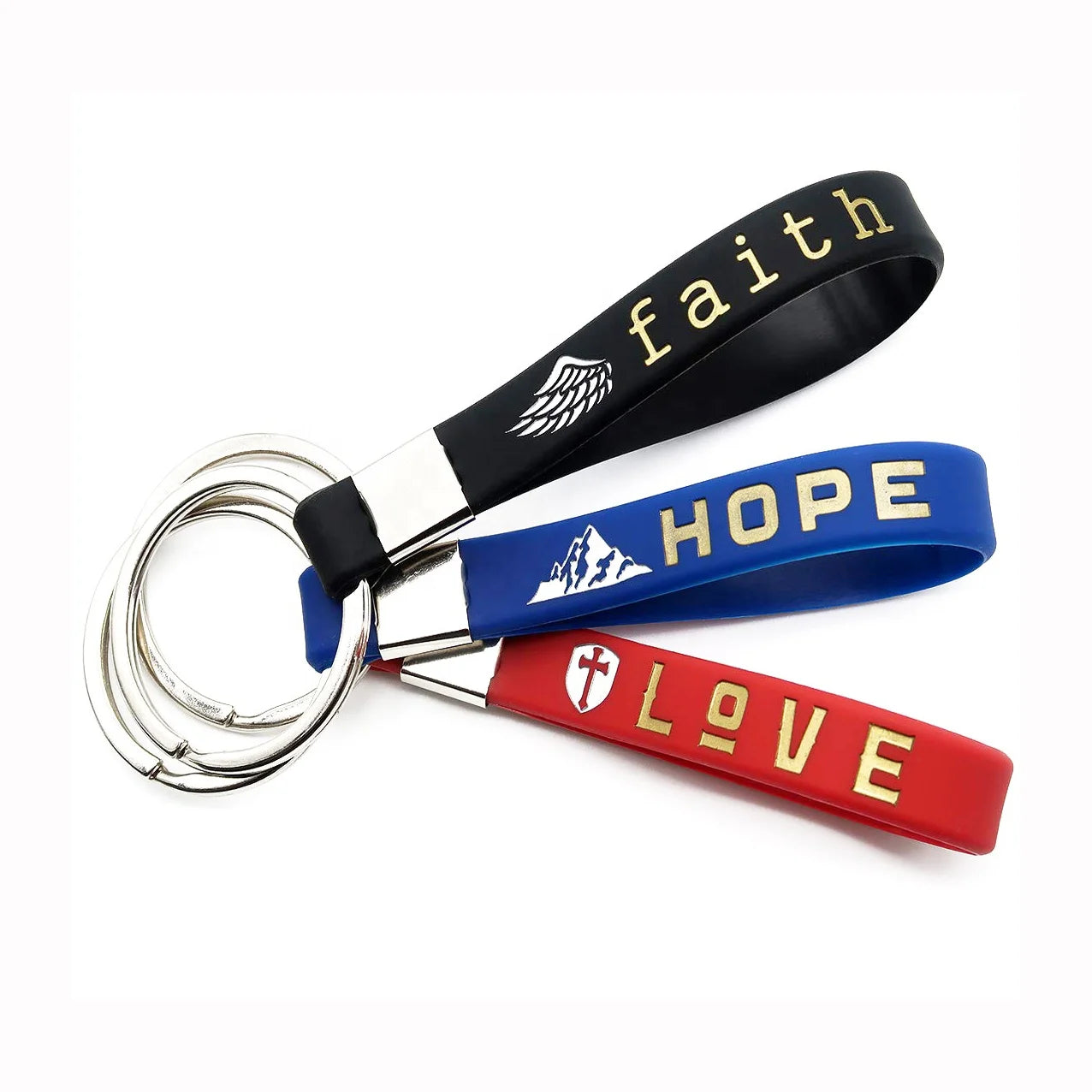 2024 Custom Rubber Silicone Wristband Bracelet Keychain for Kids Theme Birthday Party Favors