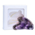 Personalized Hair Comb Amethyst Body Guasha Original Stone Jade Gua Sha Device Facial Massager