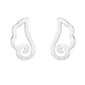 925 Sterling Silver Earrings Angel Brushed Silk Silver Ear Rings Wholesale Women's Korean Fashion Earrings