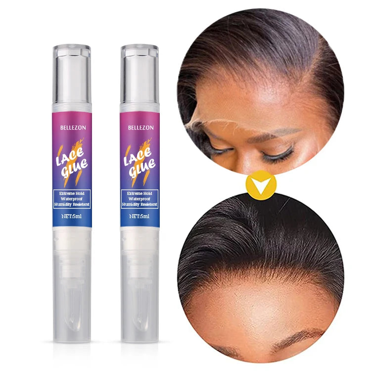 Waterproof Extreme Hold Invisible Hair Wig Adhesive Lace Glue Pen Private Label 5ml Lace Glue