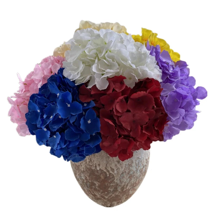Wholesale Fake Bouquet 5 Heads Silk Artificial Hydrangea Flower for Wedding Home Decoration