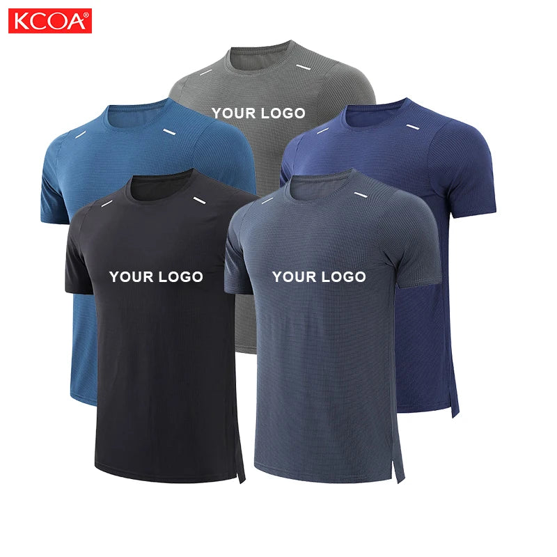 Running Tshirts Cooling Quick Dry Fabric Round-Neck Shirt Gym Wear T-Shirt Quick Dry Plain Men T-Shirts Gym Shirts