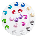 Hot Sale Acrylic Hoop Earrings Multi-Color Irregular C-Shaped Flat Design Women's Hip Hop Style Drop Earrings