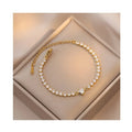 Wholesale Classic Cheap Tennis Chain Heart Shape White Cz Iced Out Chain Bracelet for Men
