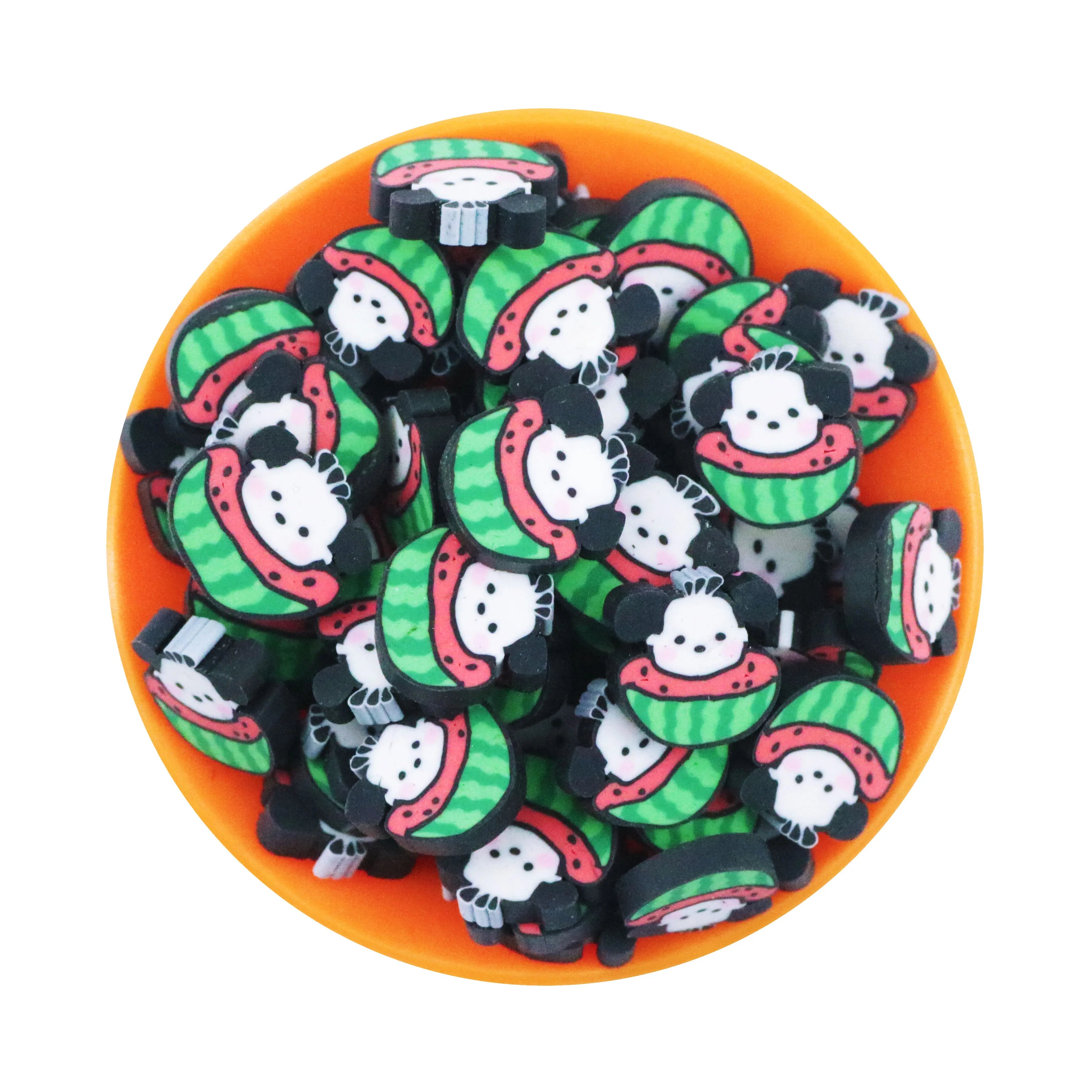 1KG Character Watermelon Dog Polymer Clay Sprinkles Slices Cats for Slime DIY Craft Art Decoration Nail Tumblers Slime Supplies