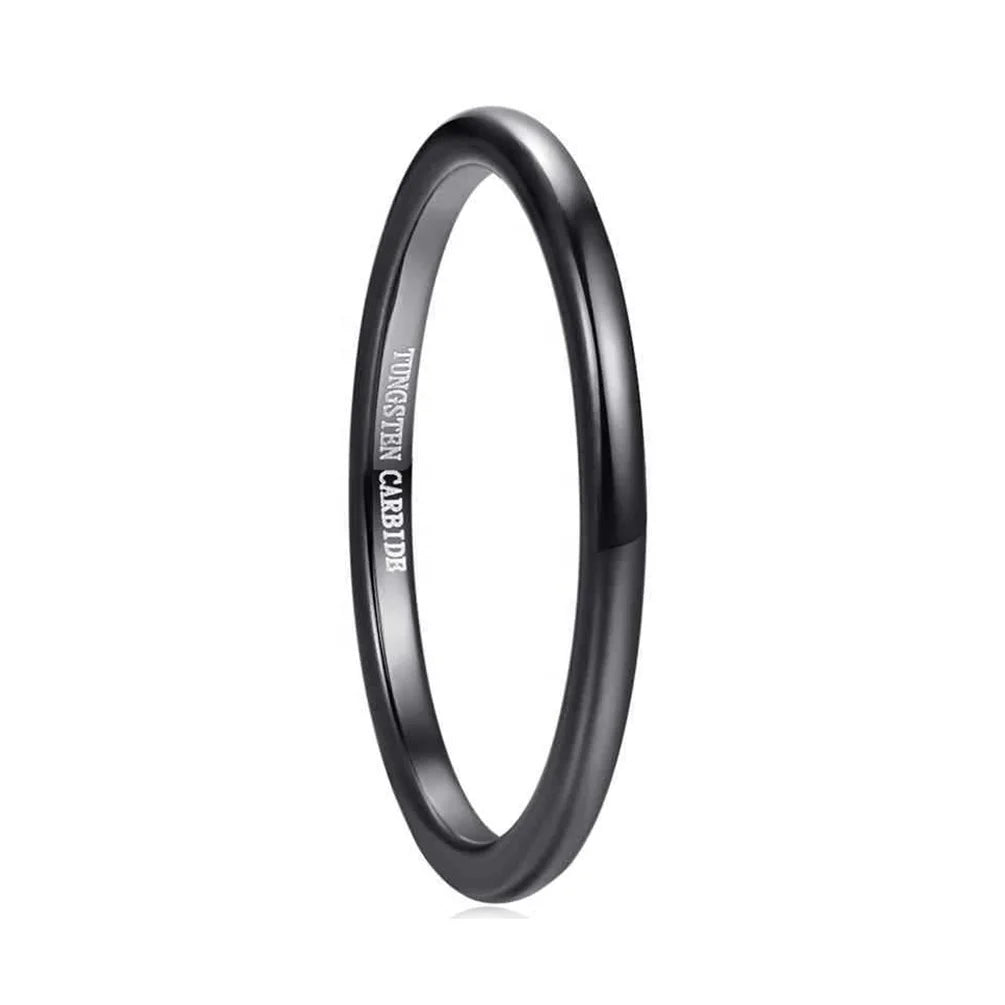 Alin 2MM Thin Classic Wedding Band Rose Gold Plated Tungsten Ring Men's Fashion Jewelry Promoted by Gold Supplier