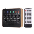 Portable Rechargeable Live Sound Card Voice Changer Built-in Multiple Sound Effects BT Connection with Remote Control for PS4 Xb