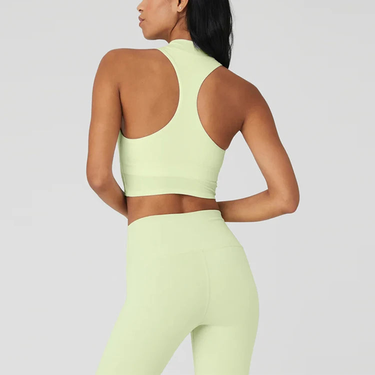 Custom Logo Bodycon Backless Women's Tank Tops Sports Gym Fitness Crop Top Women