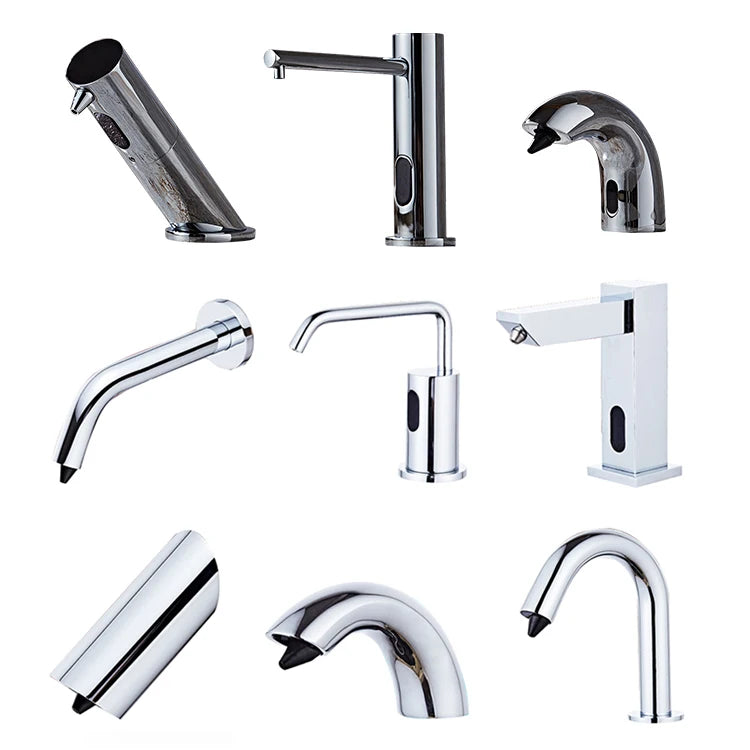 14 Style Commercial Deck / Wall Mounted Automatic Infrared Sensor Electric Foam and Liquid Soap Dispenser Brass. .