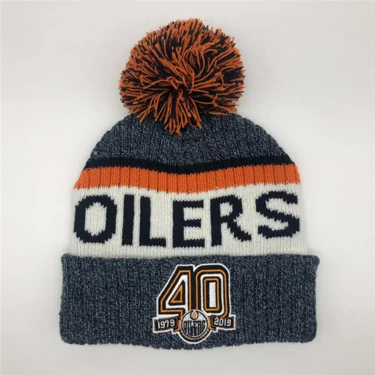 Wholesale Winter Jacquard Beanie Toque 100% Acrylic Warm Knitted Beanie Knit Hat Cuff Beanie With Custom Logo
