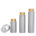 Customized Stainless Steel Brass Metric DIN Standard Set Screw Grub Tipped Screws with Brass Tip