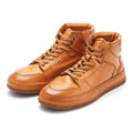 Handmade Men's Casual Cowboy Boots Customizable Genuine Real Leather Durable Breathable Lace-Up Waterproof Ankle Height Summer
