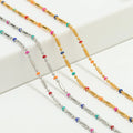 3:1 Drop Oil 1.6mm Bead Chain Diy Necklace Bracelet Anklet Body Chain Fashion Jewelry Anklets Fashion Chains for Jewelry Making