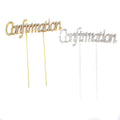 Bling Bling Metal Rhinestone Confirmation Cake Topper Funny Number Style for Wedding Party Cake Decoration Made From Alloy