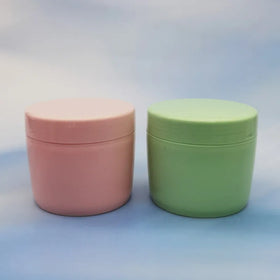 Color PP Plastic 250g Green pink Jar Cream Face Cream Jar Packaging Good Quality Plastic PP Cosmetic Cream Jar for Cosmetic