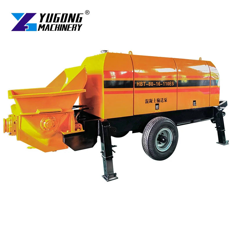 New Arrival Mobile Diesel Engine Mini Concrete Pump with Trailer Diesel Power Small Portable Concrete Pump Price