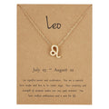 12 Zodiac Necklace Charm Alloy Zodiac Sign Necklace ZU041