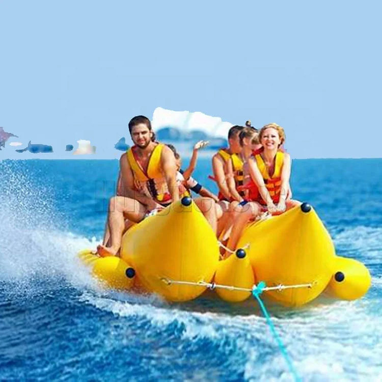 2022 Water Fun Park 10 Seats Towable Double Flying Fish Inflatable Banana Boat