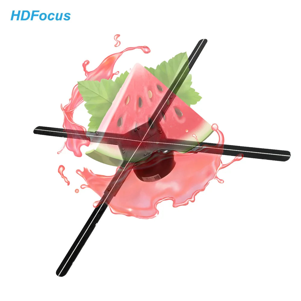 3D Advertising LED Light Holographic Projector Holographic 3D Hologram Fan High Visibility Projected Image Equipment