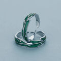 Fashion Personality Couple Rings For Valentine's Day Open Adjustable Banana Leaf Ring Matching Rings For Couples